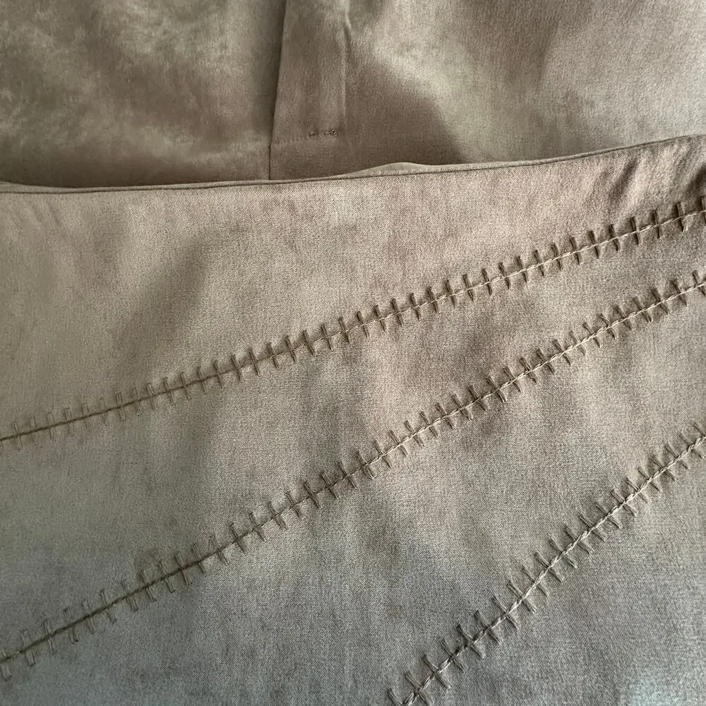 Norton McNaughton Faux Suede Maxi Skirt 14 Petite Tan Brown Western Festival EUC - Picture 6 of 8